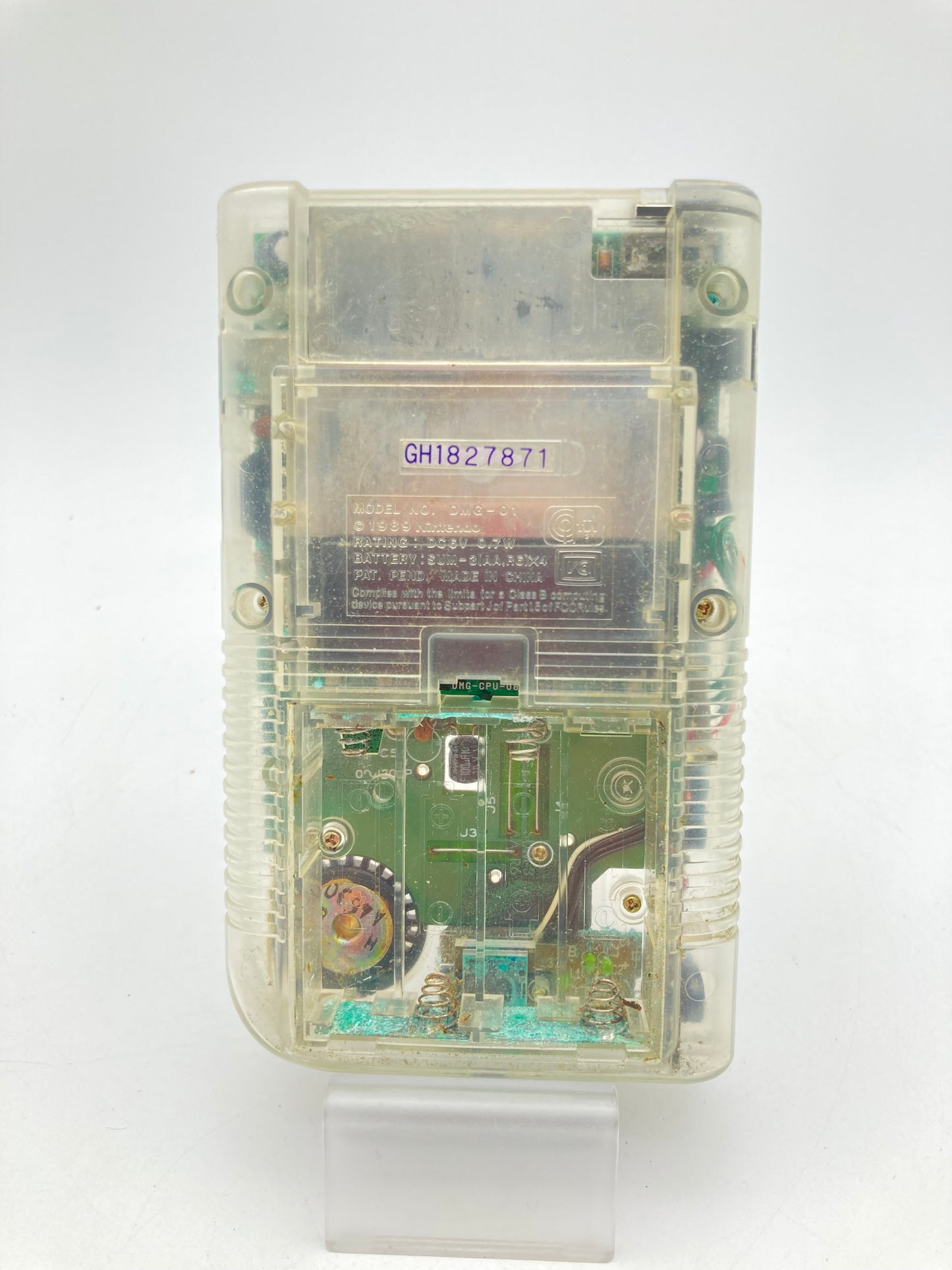 任天堂 Nintendo ゲームボーイオリジナル 本体【スケルトン】 ジャンク品 1209-717