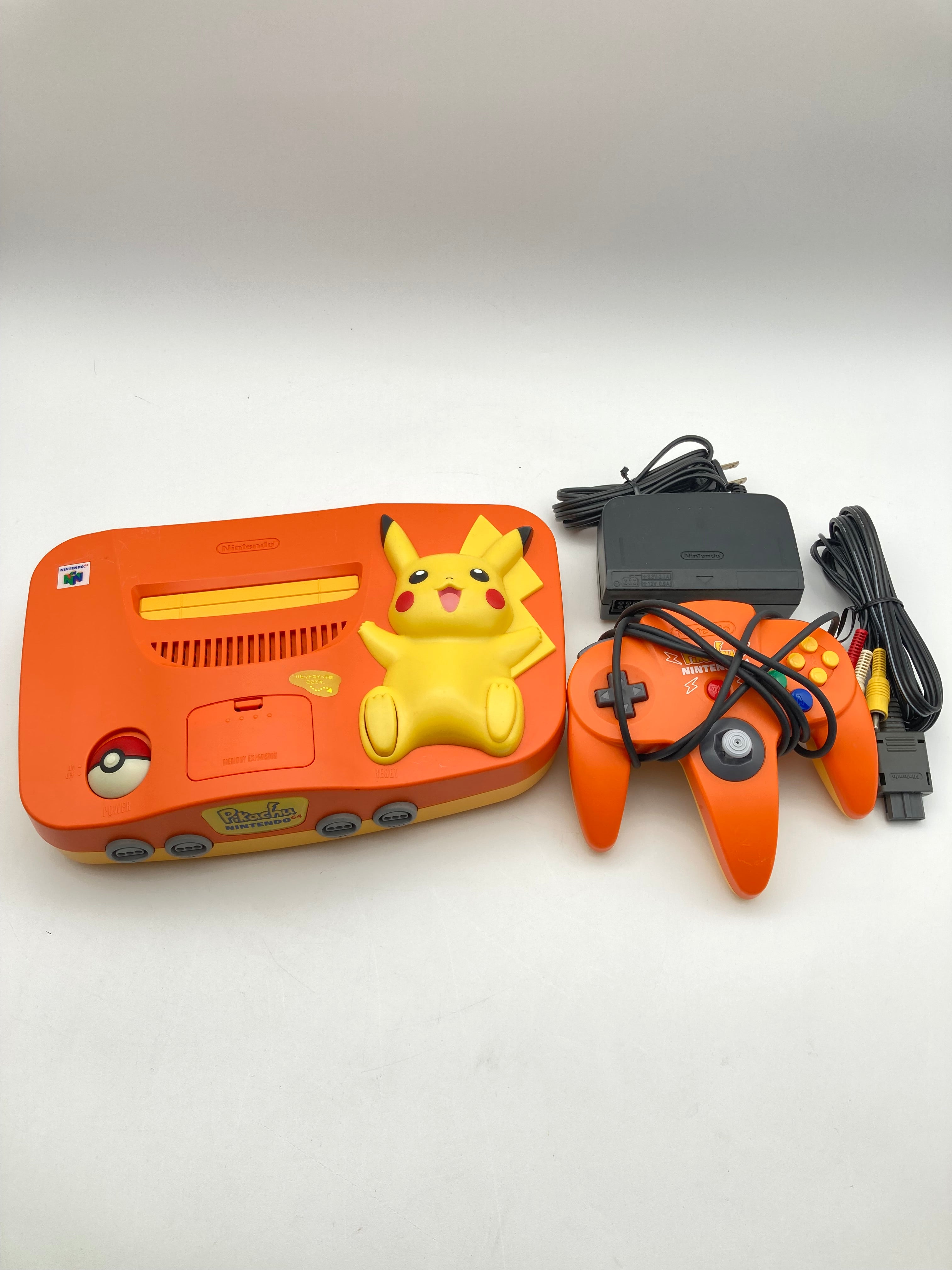 ニンテンドー 64 本体 ポケモン ピカチュウ【オレンジ&イエロー】動作