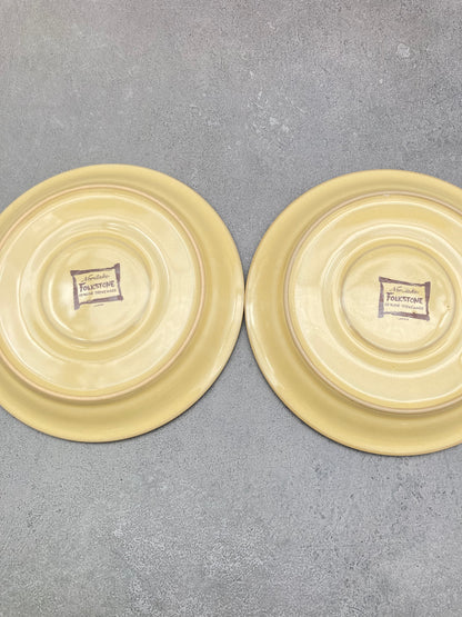 【未使用品】ノリタケ FOLKSTONE 黄土色 カップ＆ソーサー6客 1215-703