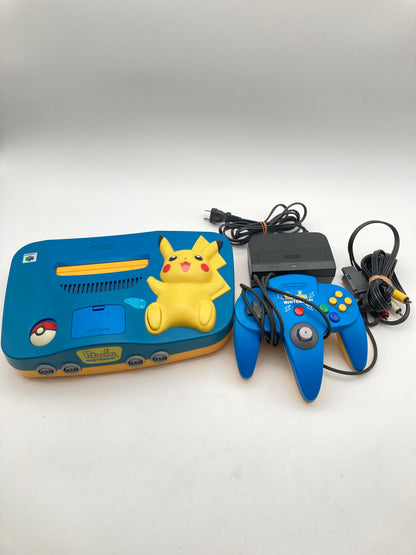 ニンテンドー 64 本体 ポケモン ピカチュウ【ブルー&イエロー】動作OK 付属品付き 1208-705