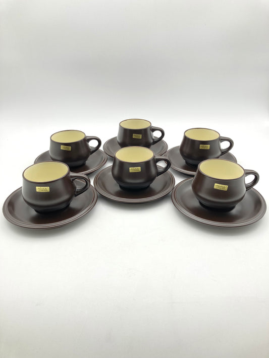 【未使用品】ノリタケ FOLKSTONE GENUINE STONEWARE カップ＆ソーサー6客 1215-701