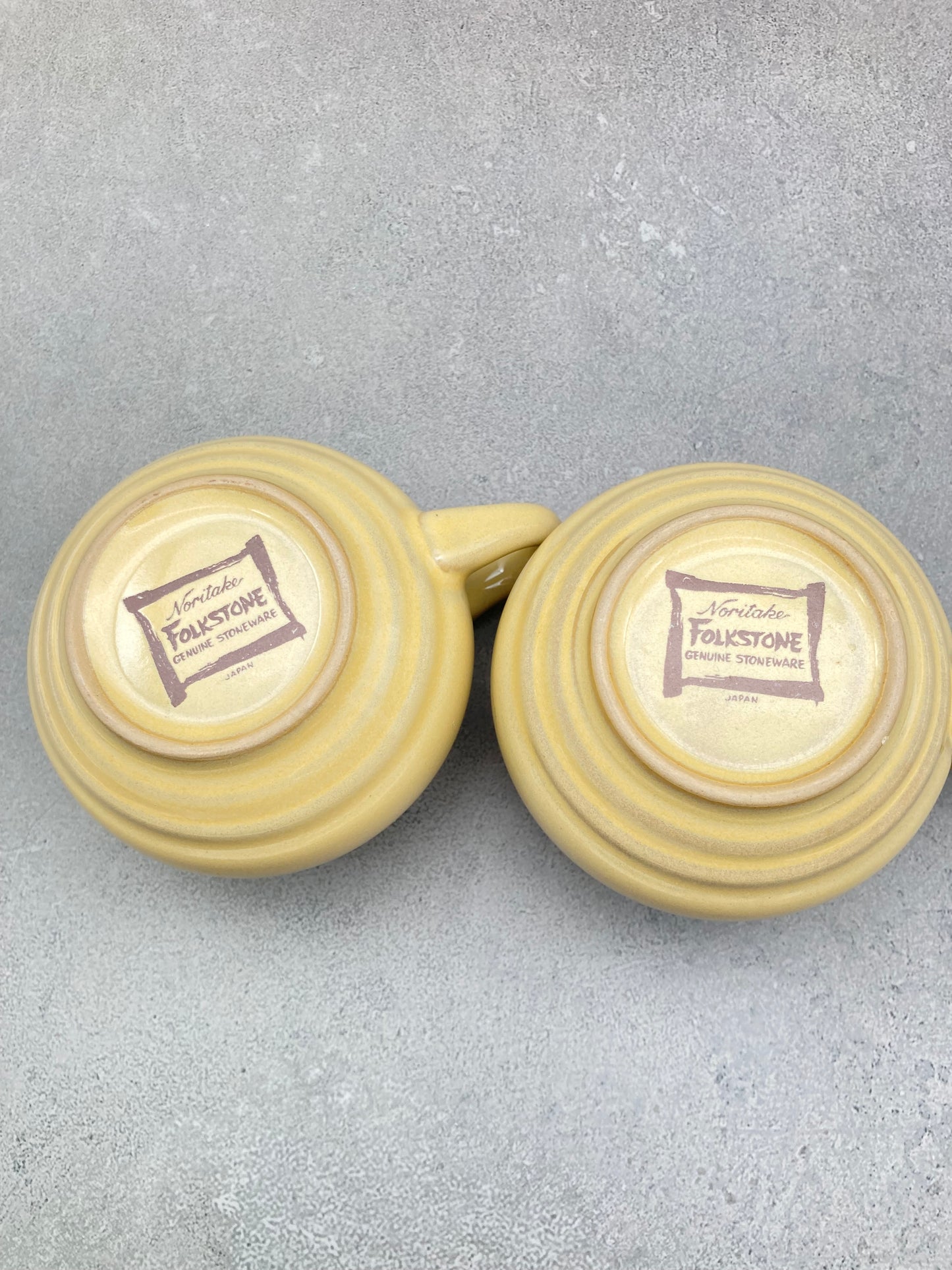 【未使用品】ノリタケ FOLKSTONE 黄土色 カップ＆ソーサー6客 1215-703