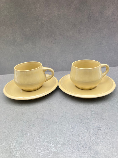 【未使用品】ノリタケ FOLKSTONE 黄土色 カップ＆ソーサー6客 1215-703