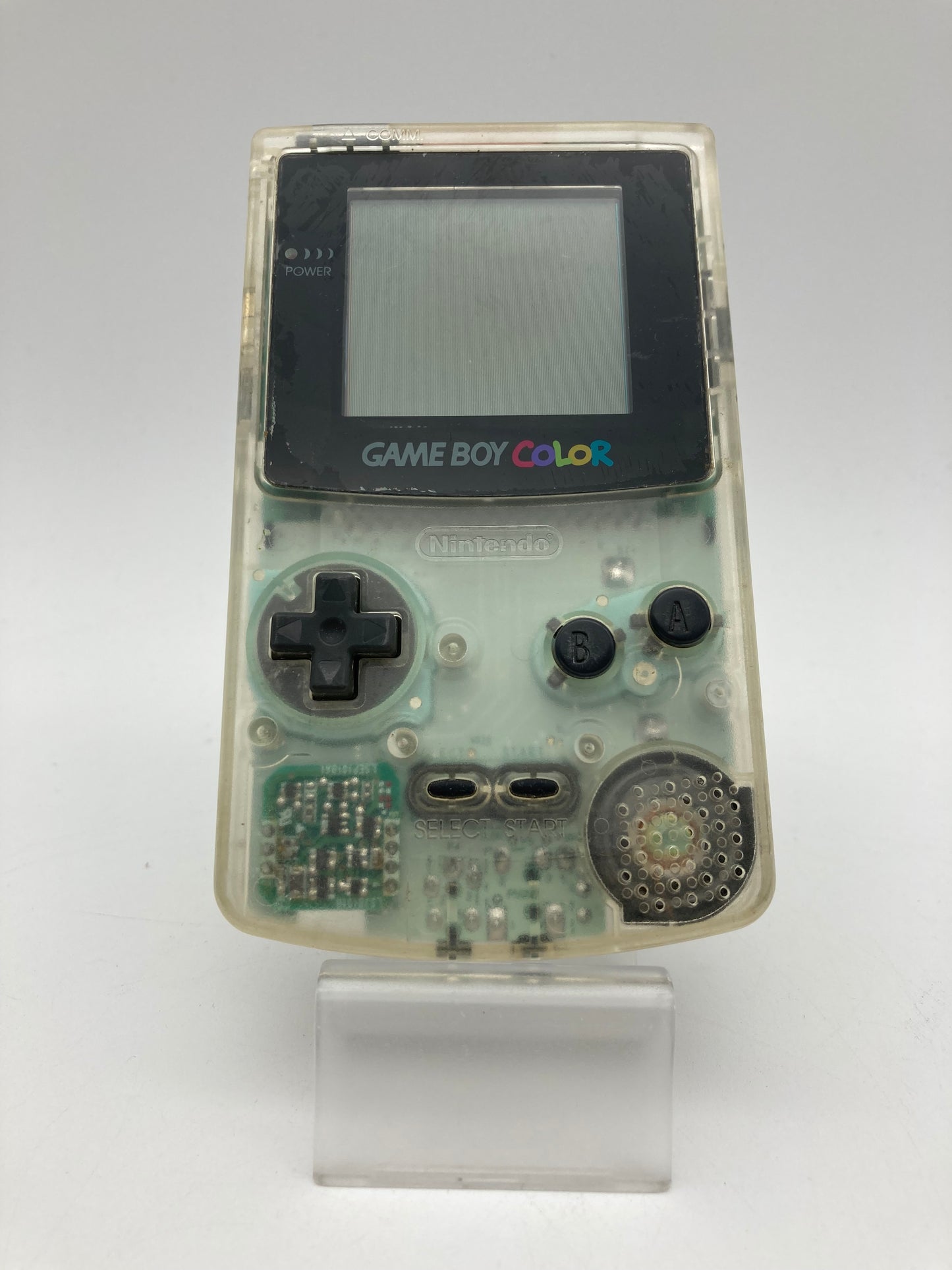 Nintendo ゲームボーイカラー スケルトン本体 動作品ゲームソフト付き 1111-408