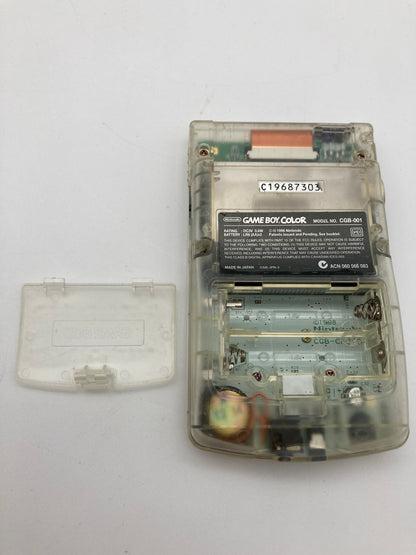 Nintendo ゲームボーイカラー スケルトン本体 動作品ゲームソフト付き 1111-408