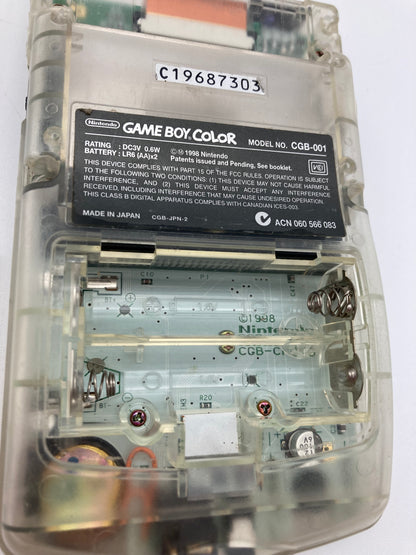 Nintendo ゲームボーイカラー スケルトン本体 動作品ゲームソフト付き 1111-408