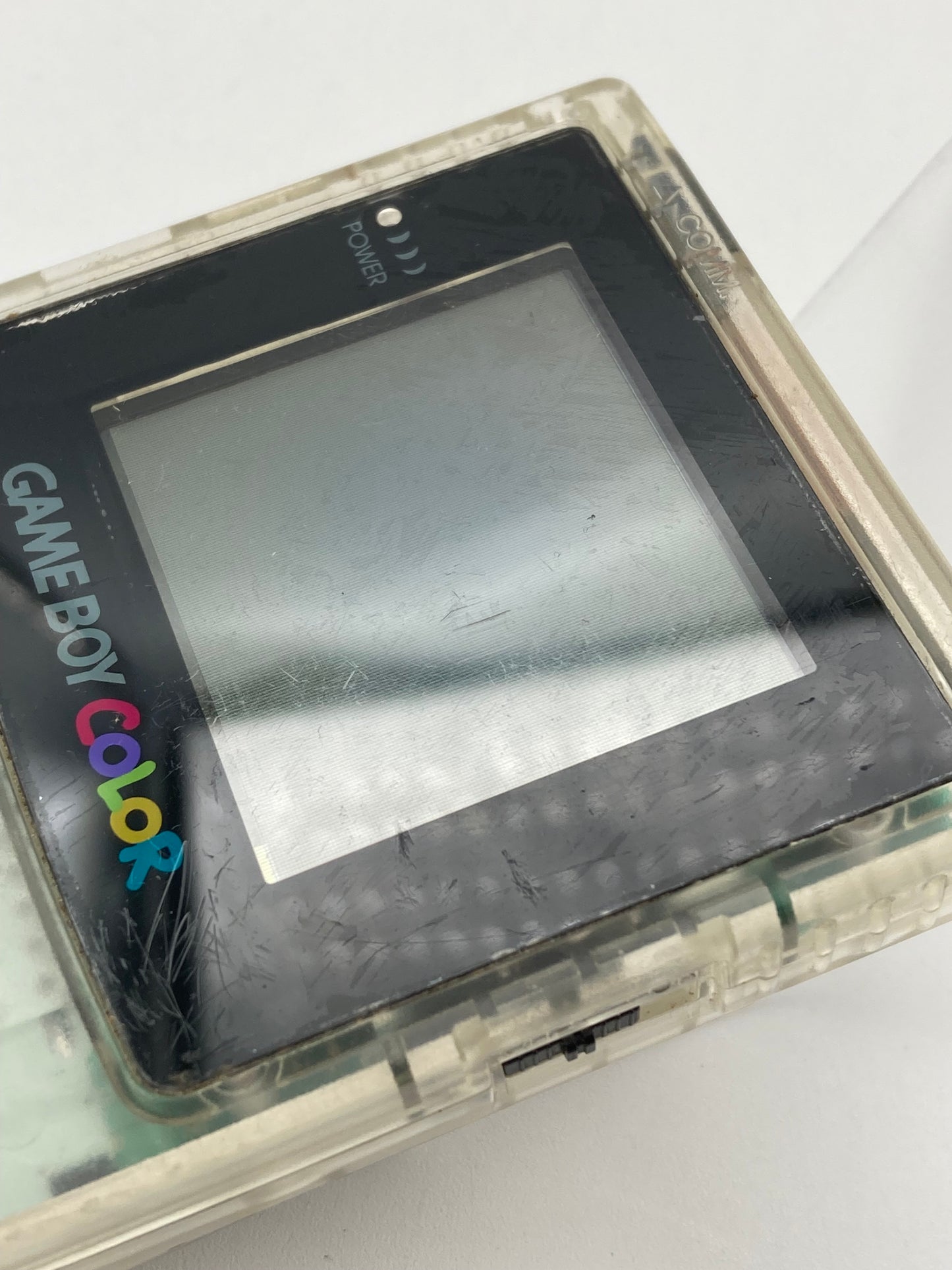 Nintendo ゲームボーイカラー スケルトン本体 動作品ゲームソフト付き 1111-408