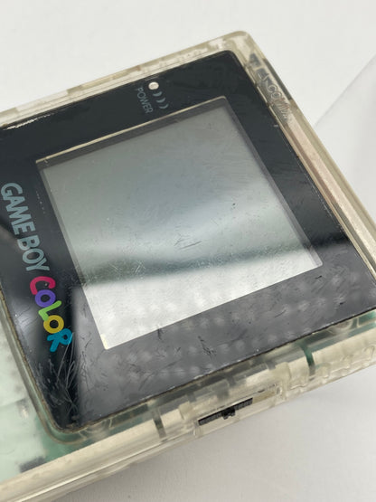 Nintendo ゲームボーイカラー スケルトン本体 動作品ゲームソフト付き 1111-408