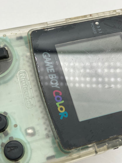 Nintendo ゲームボーイカラー スケルトン本体 動作品ゲームソフト付き 1111-408