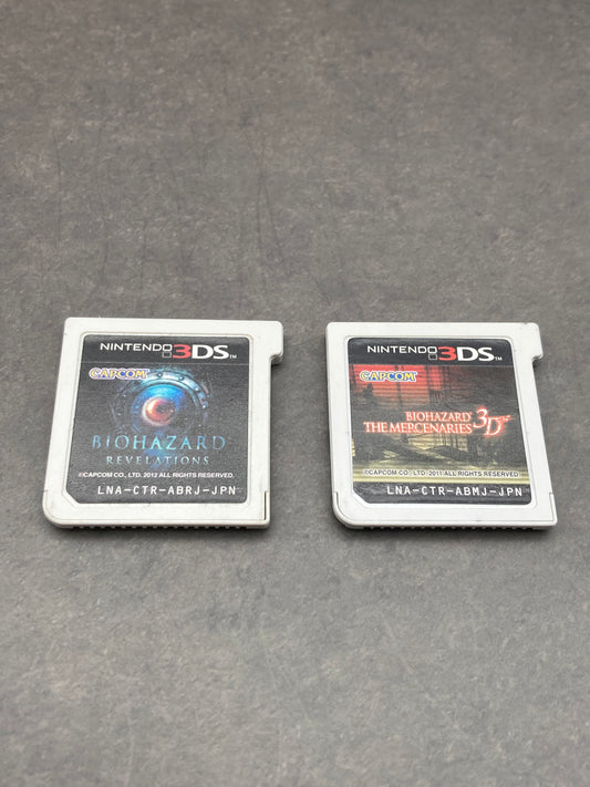 ニンテンドー 3DS ゲームソフト バイオハザード リベレーションズ　ザ・マーセナリーズ3D 2点セット 1204-426