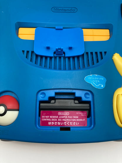 ニンテンドー 64 本体 ポケモン ピカチュウ ブルー動作OK 付属品付き 1017-401