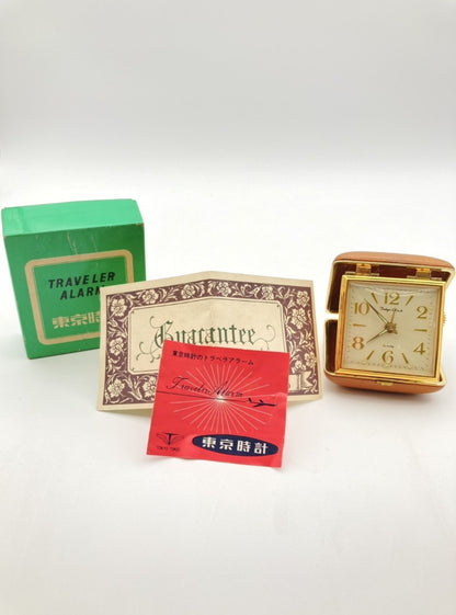 東京時計 携帯目覚まし時計 70年代製 完品 1210-706