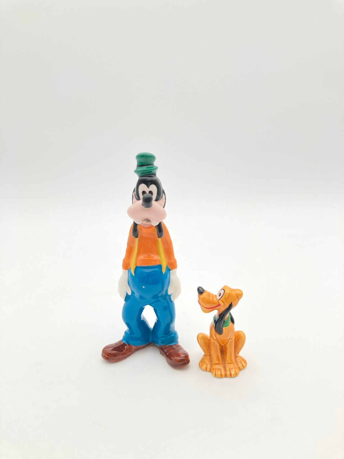 グーフィーとプルート 陶器人形2点セット 80年代 1212-704