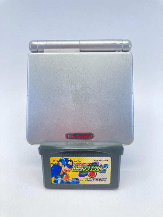 任天堂 Nintendo ゲームボーイアドバンスSP 本体【プラチナシルバー】ソフト付き 動作品 1209-702