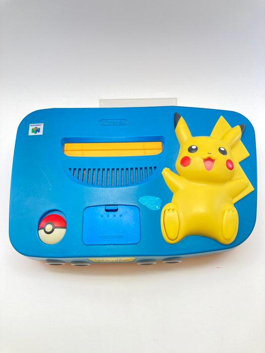 ニンテンドー 64 本体 ポケモン ピカチュウ【ブルー&イエロー】動作OK 付属品付き 1208-705